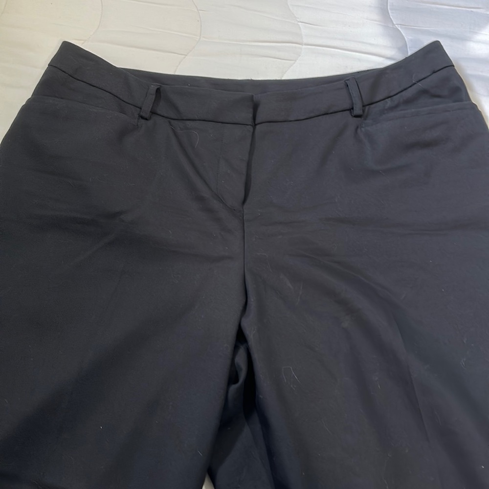 Lane Bryant black cropped dress pant